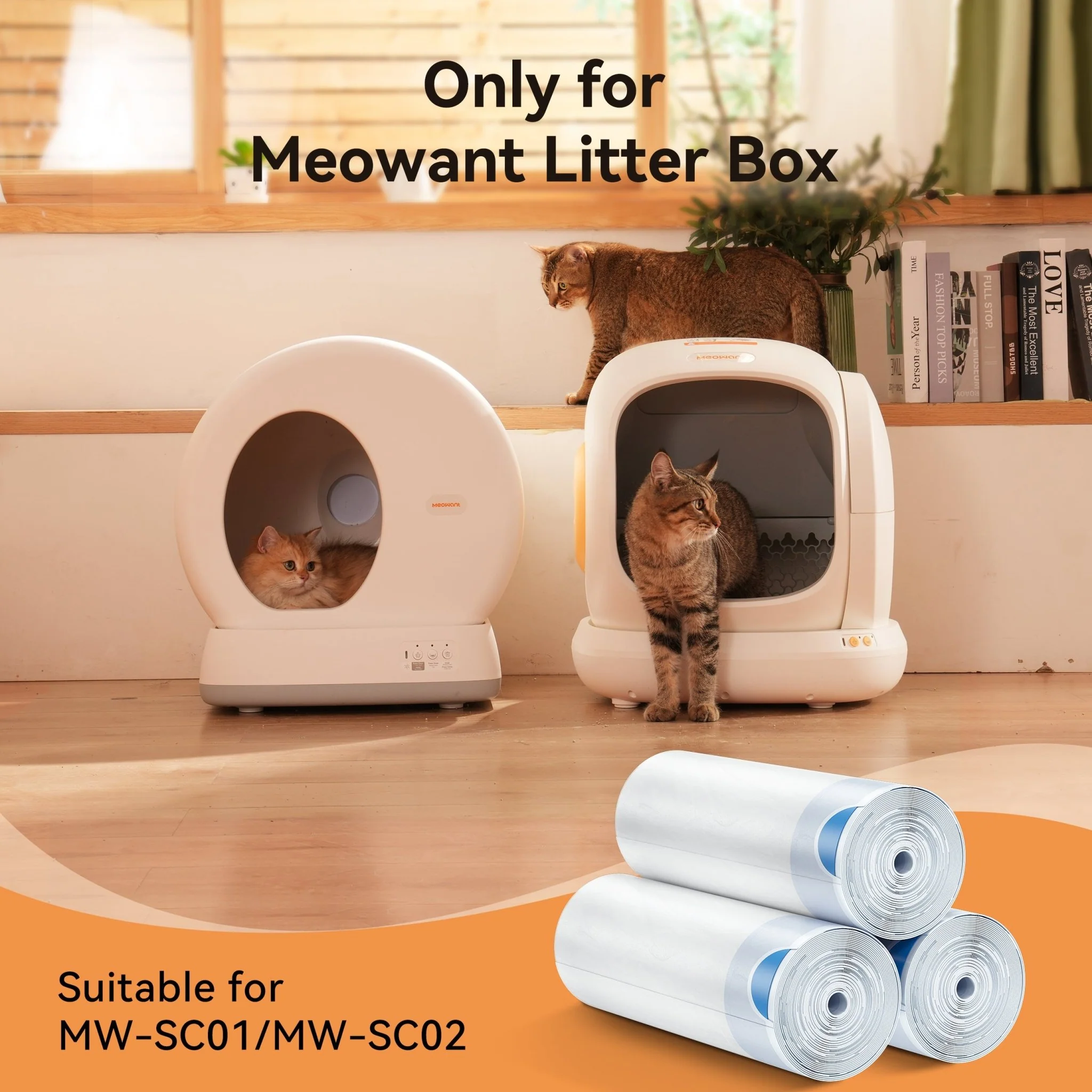 MeoWant Litter Box Liners – Roll Pack (20 Bags/Roll) - Image 9