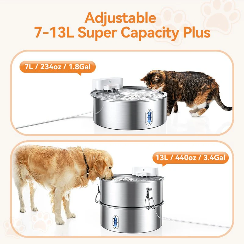 Meowant Stainless Steel Dog Water Fountain-DF01 - Image 3