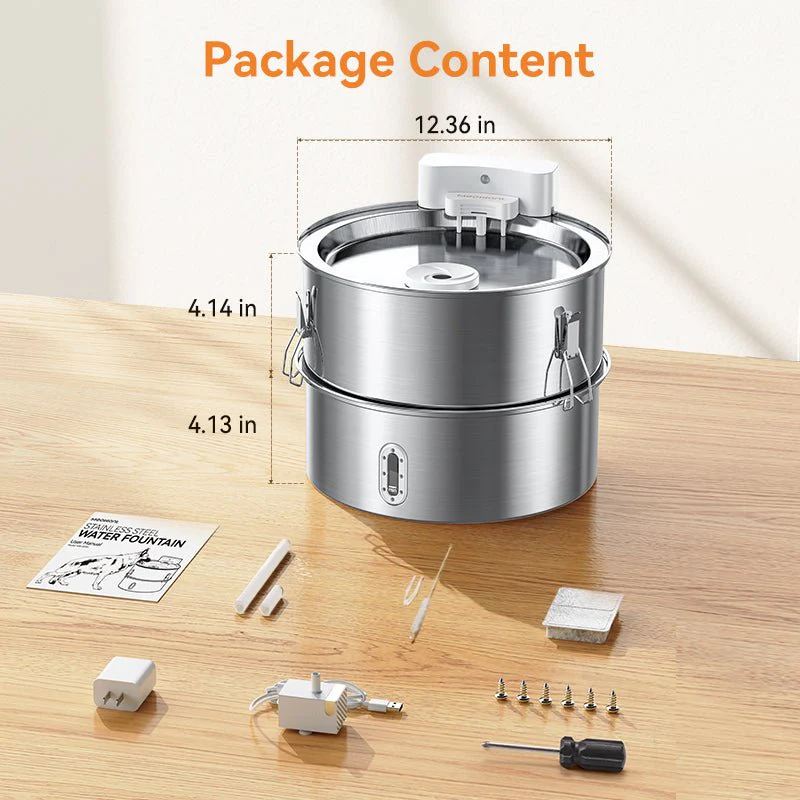Meowant Stainless Steel Dog Water Fountain-DF01 - Image 8